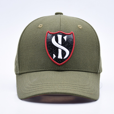 Custom Gorras Sportleverancier 6 Panel Groene Baseball Cap Hoogwaardige 3d Borduur Baseball Hoed