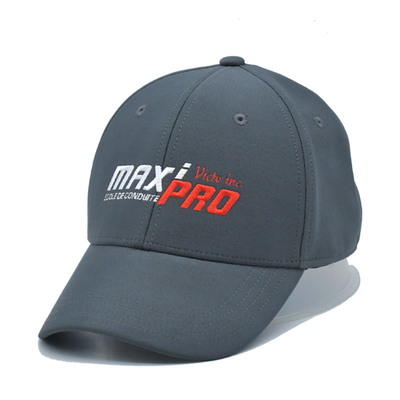 Oem Groothandel 6 Panel Grijze Elastiek Baseball Hoedjes Op maat Baseball Cap Gesloten Achterste Gordels
