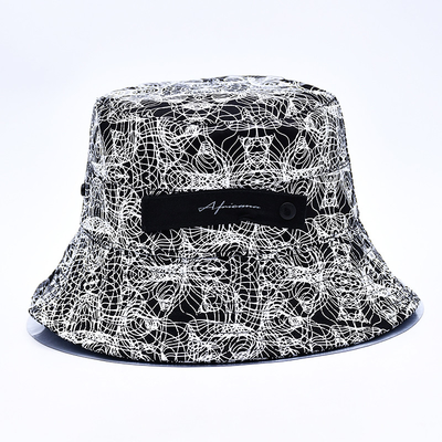 Sublimatie Printed Bucket Hats Custom Overall Print Bucket Hat Patroon Geborduurd Logo Voor Vrouwen