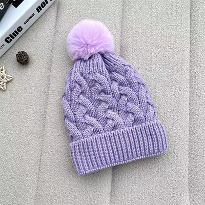 Custom Overall Print Hoedjes Winter Warm Fisherman Hoedje Rib Gebreide Katoen Pom Pom Hoed