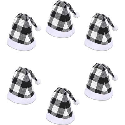 Volwassenen Winter Plaid Kerst hoed Custom Decorative Warm Skullies Beanies Gebreide pet