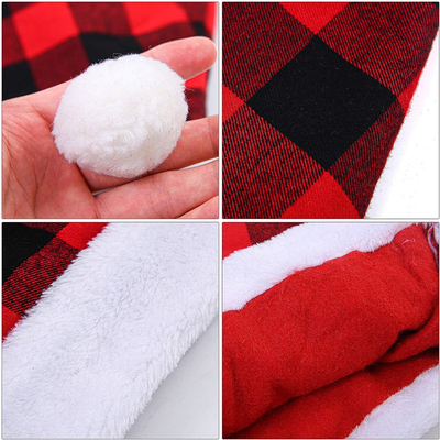 Volwassenen Winter Plaid Kerst hoed Custom Decorative Warm Skullies Beanies Gebreide pet