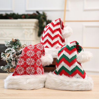 Winter Dikke gebreide volwassen kerst pom ballen hoed vrolijke kerst decor cadeautjes Gelukkig nieuwjaar 2024 Naviida
