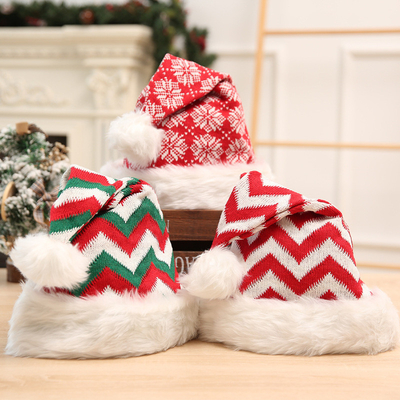 Winter Dikke gebreide volwassen kerst pom ballen hoed vrolijke kerst decor cadeautjes Gelukkig nieuwjaar 2024 Naviida
