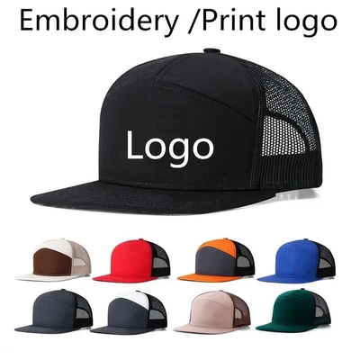 Custom Logo 7 Panels Cap Wholesale Mesh Trucker Hoeden