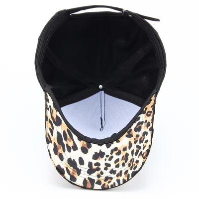 Geen knop polyester camper hoed met aanpasbare kleur en katoenen sweatband