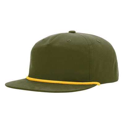 Hoge kwaliteit platte rand hiphop hoeden maat gorras 5 vijf paneel touw richardson snapback cap hoed voor mannen