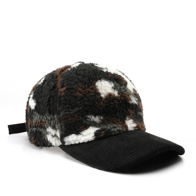 Herfst Winter Mannen en Vrouwen Warm Dikke Camouflage Corduroy Baseball Cap Custom Volwassenen Winter Wol Mode Baseball Hoeden Hoeden