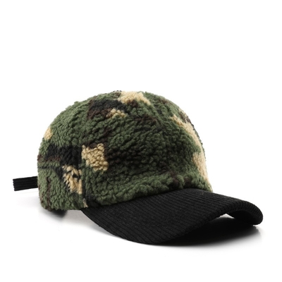 Herfst Winter Mannen en Vrouwen Warm Dikke Camouflage Corduroy Baseball Cap Custom Volwassenen Winter Wol Mode Baseball Hoeden Hoeden