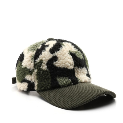 Herfst Winter Mannen en Vrouwen Warm Dikke Camouflage Corduroy Baseball Cap Custom Volwassenen Winter Wol Mode Baseball Hoeden Hoeden