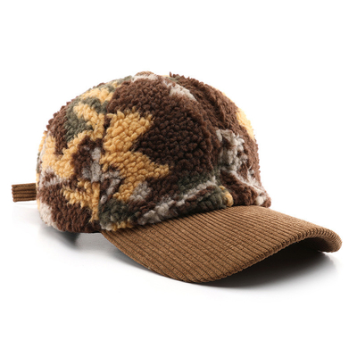 Herfst Winter Mannen en Vrouwen Warm Dikke Camouflage Corduroy Baseball Cap Custom Volwassenen Winter Wol Mode Baseball Hoeden Hoeden
