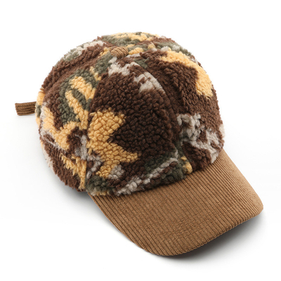 Herfst Winter Mannen en Vrouwen Warm Dikke Camouflage Corduroy Baseball Cap Custom Volwassenen Winter Wol Mode Baseball Hoeden Hoeden