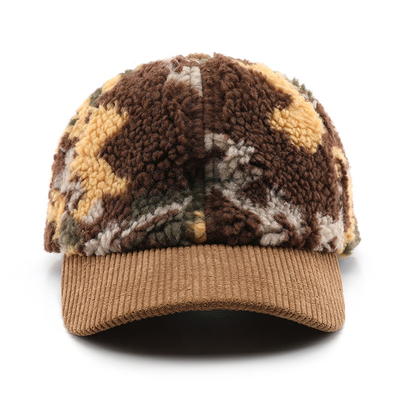 Herfst Winter Mannen en Vrouwen Warm Dikke Camouflage Corduroy Baseball Cap Custom Volwassenen Winter Wol Mode Baseball Hoeden Hoeden