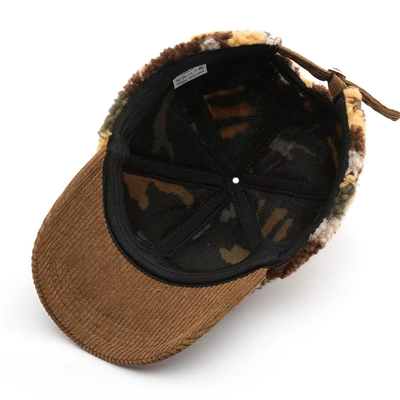Herfst Winter Mannen en Vrouwen Warm Dikke Camouflage Corduroy Baseball Cap Custom Volwassenen Winter Wol Mode Baseball Hoeden Hoeden