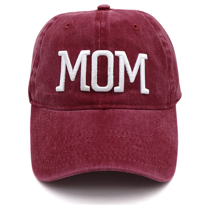Twee Tone Wash geborduurde brief Papa Mama Mesh Trucker Hoed Groothandel Retro Trucker Hoed