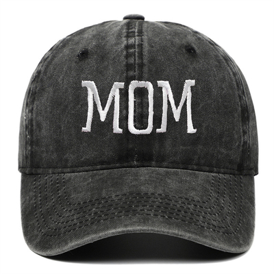 Twee Tone Wash geborduurde brief Papa Mama Mesh Trucker Hoed Groothandel Retro Trucker Hoed