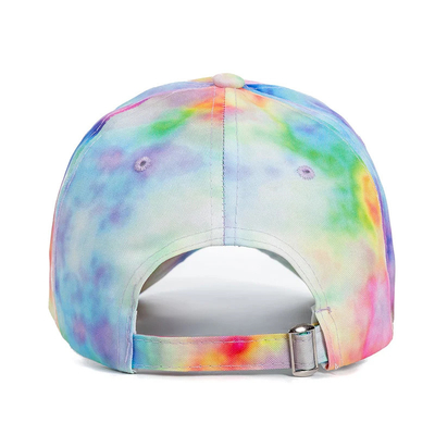 Custom Fashion Hip Hop 6 Panel Tie Dye Baseball Hoed Cap Hoog Kroon Onregelmatige Print Baseball Hoeden