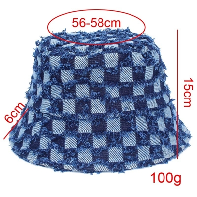 Modeontwerper Bucket Hats High Quality Denim Jeans Fisherman Bucket Hats Met Custom Logo