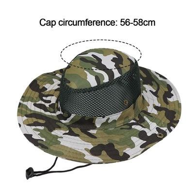 Outdoor camouflage visser emmerhoed met aangepast logo jacht wandelen emmer cap