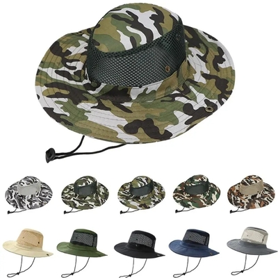 Outdoor camouflage visser emmerhoed met aangepast logo jacht wandelen emmer cap