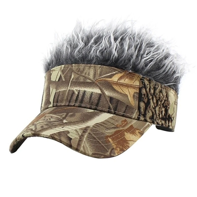 Nieuwe mannen flair Spiked haar visor zon grappige golf hoeden kleurrijke pruik Peaked verstelbare honkbalpetten