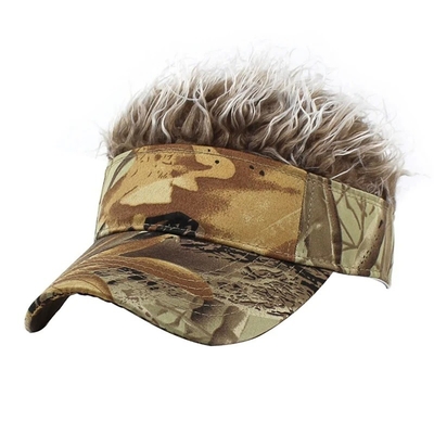 Nieuwe mannen flair Spiked haar visor zon grappige golf hoeden kleurrijke pruik Peaked verstelbare honkbalpetten