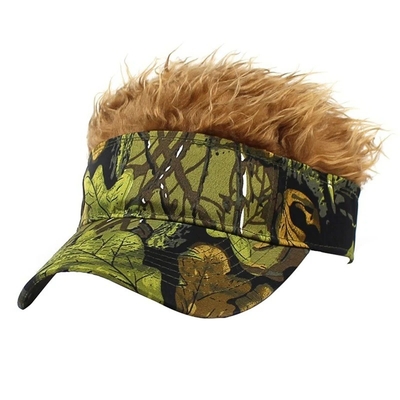 Nieuwe mannen flair Spiked haar visor zon grappige golf hoeden kleurrijke pruik Peaked verstelbare honkbalpetten
