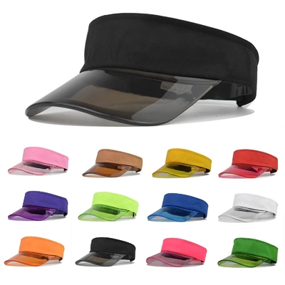 Zomer zonnehoeden Golf transparante visor caps Custom zonnescherm Anti-UV bescherming Leeg top visor cap