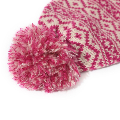 Vrouwelijke wintermerken bont pompons pet meisjes gebreide bonnetten pet dikke vrouwen skullies bonnetten