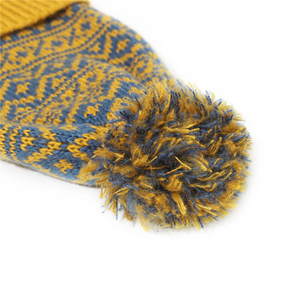 Vrouwelijke wintermerken bont pompons pet meisjes gebreide bonnetten pet dikke vrouwen skullies bonnetten