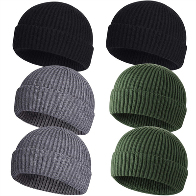 Grote gebreide bonnetjes Hoeden voor informele gelegenheden Borduurwerk/Jacquard/Blank Patroon en Hoofdcircumferentie