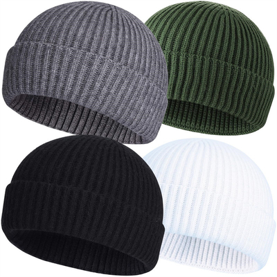 Grote gebreide bonnetjes Hoeden voor informele gelegenheden Borduurwerk/Jacquard/Blank Patroon en Hoofdcircumferentie