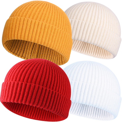 Grote gebreide bonnetjes Hoeden voor informele gelegenheden Borduurwerk/Jacquard/Blank Patroon en Hoofdcircumferentie