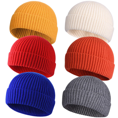 Grote gebreide bonnetjes Hoeden voor informele gelegenheden Borduurwerk/Jacquard/Blank Patroon en Hoofdcircumferentie