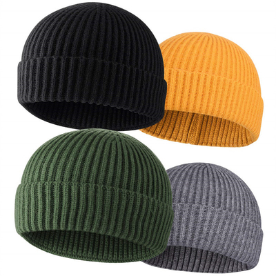 Grote gebreide bonnetjes Hoeden voor informele gelegenheden Borduurwerk/Jacquard/Blank Patroon en Hoofdcircumferentie