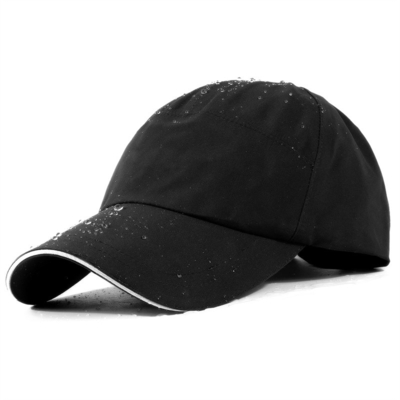Zwarte, lege, waterdichte Baseball Hoed, verstelbare boei, snel droog, 50+ Sport Baseball Hoeden