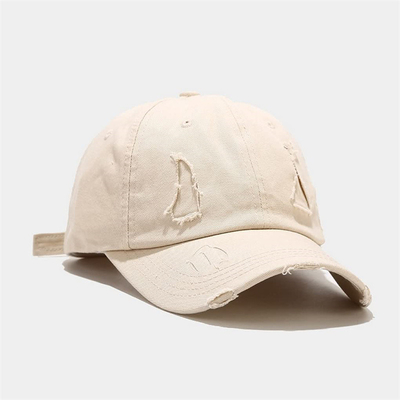 Oem Custom Verstelbare Versleten Baseball Cap Gepersonaliseerd Bedroefde Blank Papa Hoed