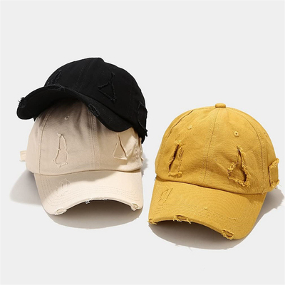 Oem Custom Verstelbare Versleten Baseball Cap Gepersonaliseerd Bedroefde Blank Papa Hoed
