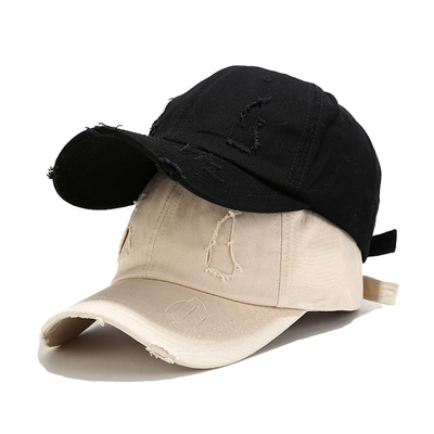 Oem Custom Verstelbare Versleten Baseball Cap Gepersonaliseerd Bedroefde Blank Papa Hoed