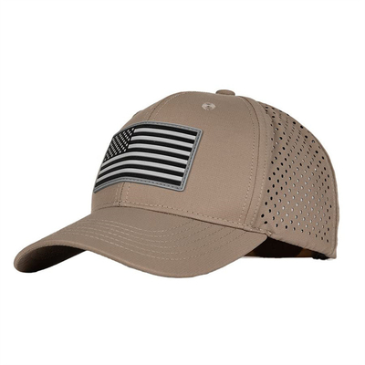 Oen Custom Design American Flag Baseball Cap Mensen Borduurwerk Geperforeerde Baseball Hoed