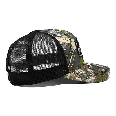 Custom Logo Mesh Back Trucker Hoed Groothandel 6 Panel Camouflage Trucker Cap Gepersonaliseerd