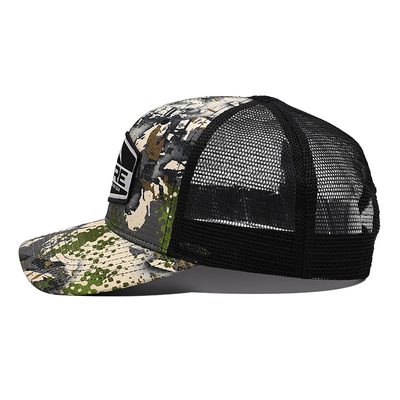Custom Logo Mesh Back Trucker Hoed Groothandel 6 Panel Camouflage Trucker Cap Gepersonaliseerd