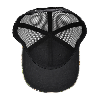 Custom Logo Mesh Back Trucker Hoed Groothandel 6 Panel Camouflage Trucker Cap Gepersonaliseerd