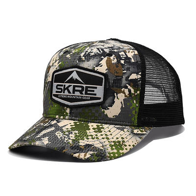 Custom Logo Mesh Back Trucker Hoed Groothandel 6 Panel Camouflage Trucker Cap Gepersonaliseerd