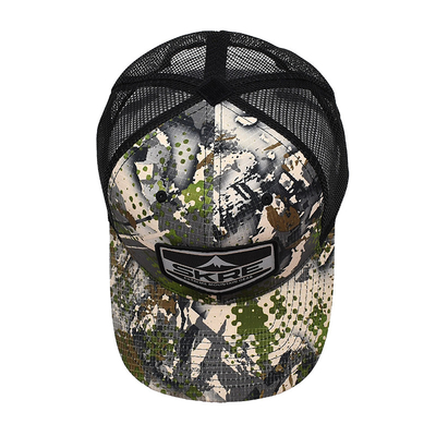 Custom Logo Mesh Back Trucker Hoed Groothandel 6 Panel Camouflage Trucker Cap Gepersonaliseerd