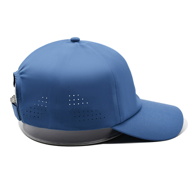 Groothandel Plain 6 Panel lichtgewicht Quick Dry Sports Baseball Cap Performance Laser Cut Hole Sport Papa Hoop