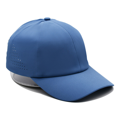 Groothandel Plain 6 Panel lichtgewicht Quick Dry Sports Baseball Cap Performance Laser Cut Hole Sport Papa Hoop