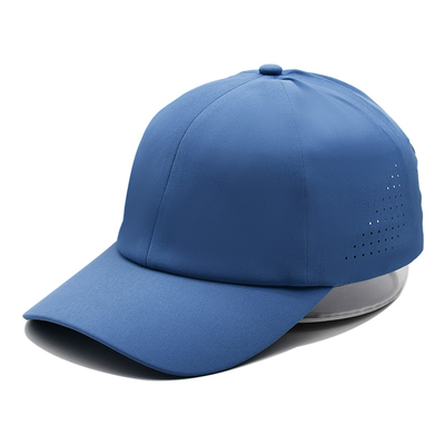 Groothandel Plain 6 Panel lichtgewicht Quick Dry Sports Baseball Cap Performance Laser Cut Hole Sport Papa Hoop