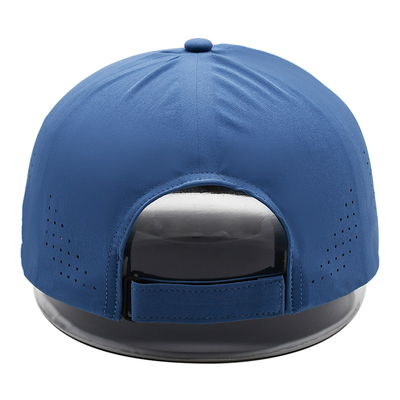 Groothandel Plain 6 Panel lichtgewicht Quick Dry Sports Baseball Cap Performance Laser Cut Hole Sport Papa Hoop