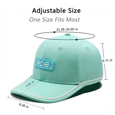 OEM Custom Ace Rubber Patch Pvc Logo Baseball Cap 6 Panel Sport Hoeden Gorras
